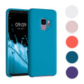 kwmobile Hülle kompatibel mit Samsung Galaxy S9 Hülle - Silikon Handy Case - Handyhülle weiche Oberfläche - kabelloses Laden - Hellblau matt Hellblau matt  