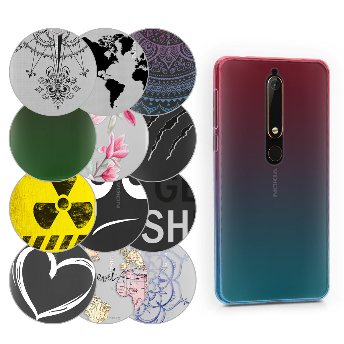 kwmobile Case kompatibel mit Nokia 6.1 (2018) - Hülle Handy - Handyhülle Transparent