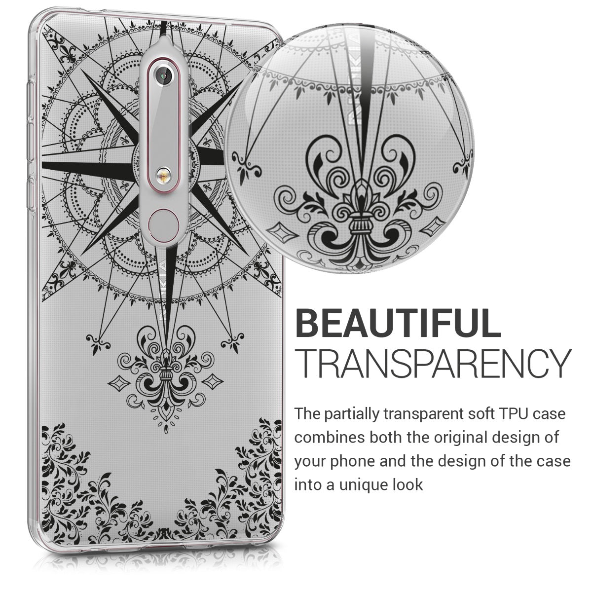 kwmobile Case kompatibel mit Nokia 6.1 (2018) - Hülle Handy - Handyhülle Transparent