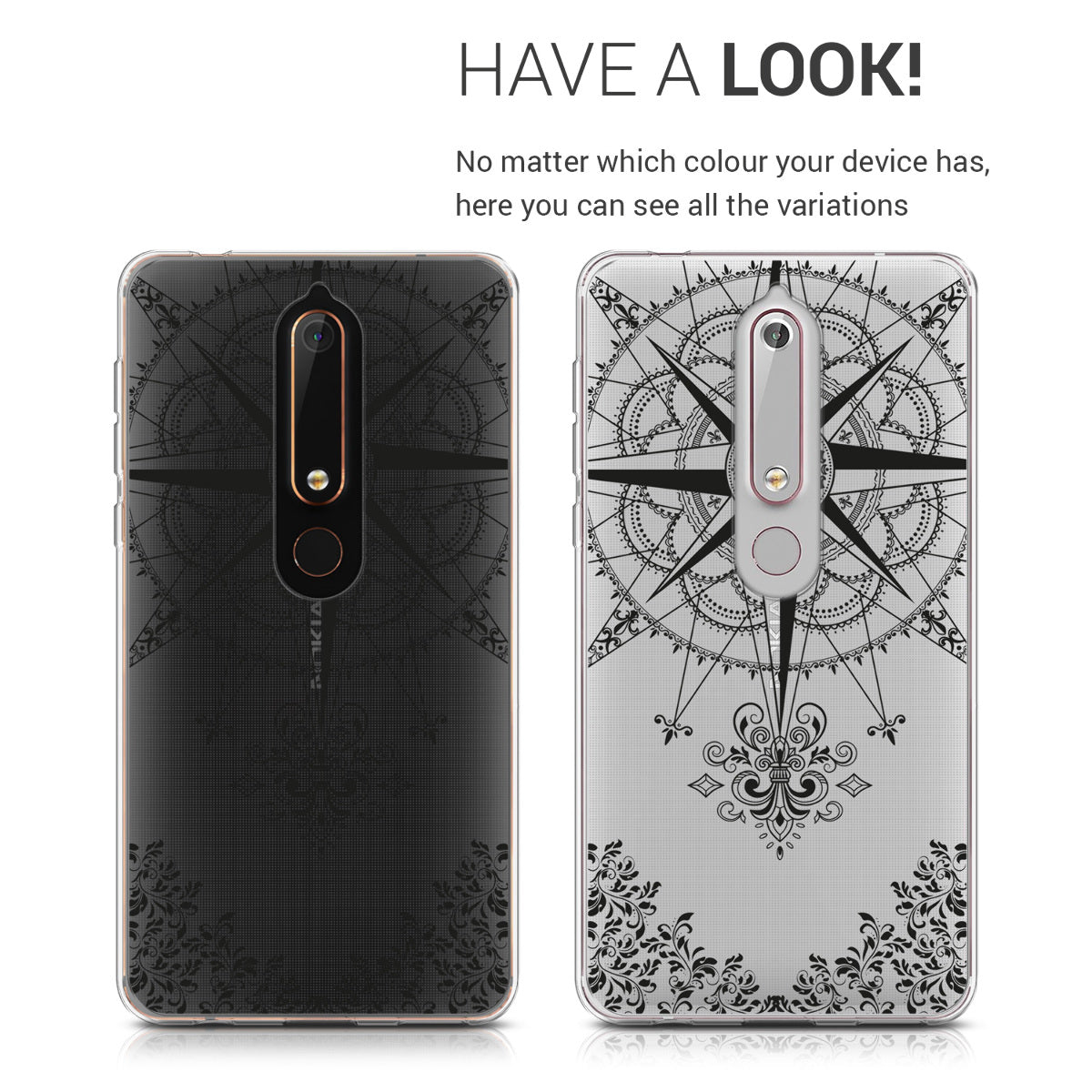 kwmobile Case kompatibel mit Nokia 6.1 (2018) - Hülle Handy - Handyhülle Transparent