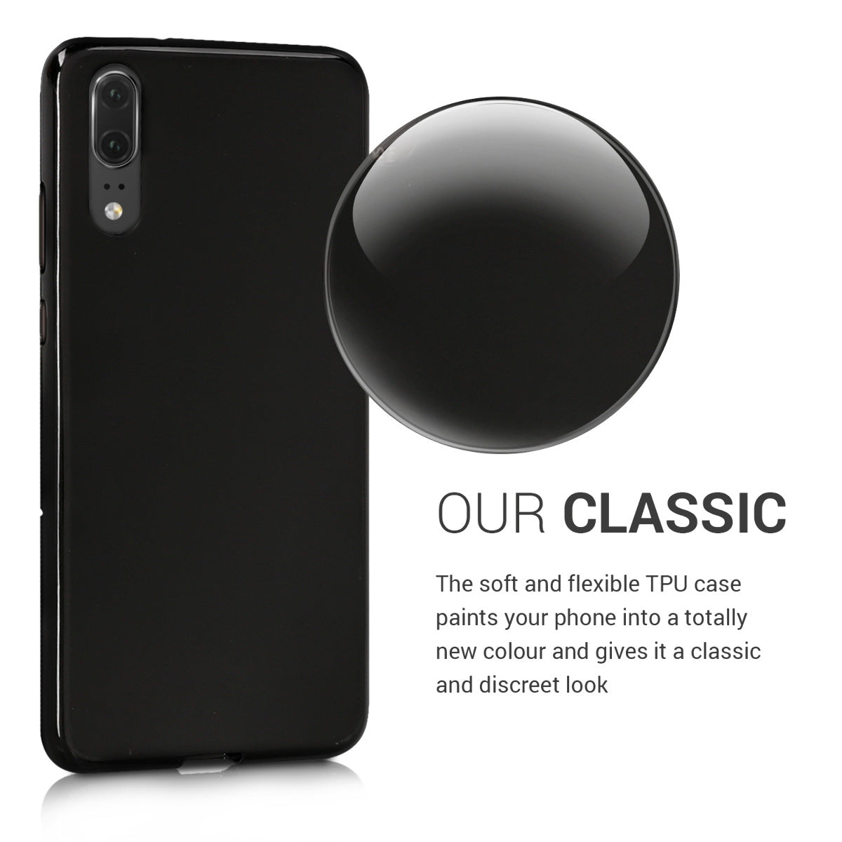 kwmobile Handyhülle für Huawei P20 - Kabelloses Laden - Schutzhülle Cover