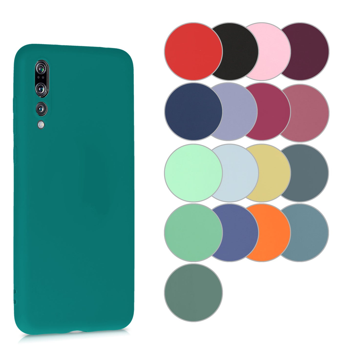 kwmobile Hülle kompatibel mit Huawei P20 Pro Hülle - weiches TPU Silikon Case - Cover geeignet für kabelloses Laden - Blaugrau Blaugrau  
