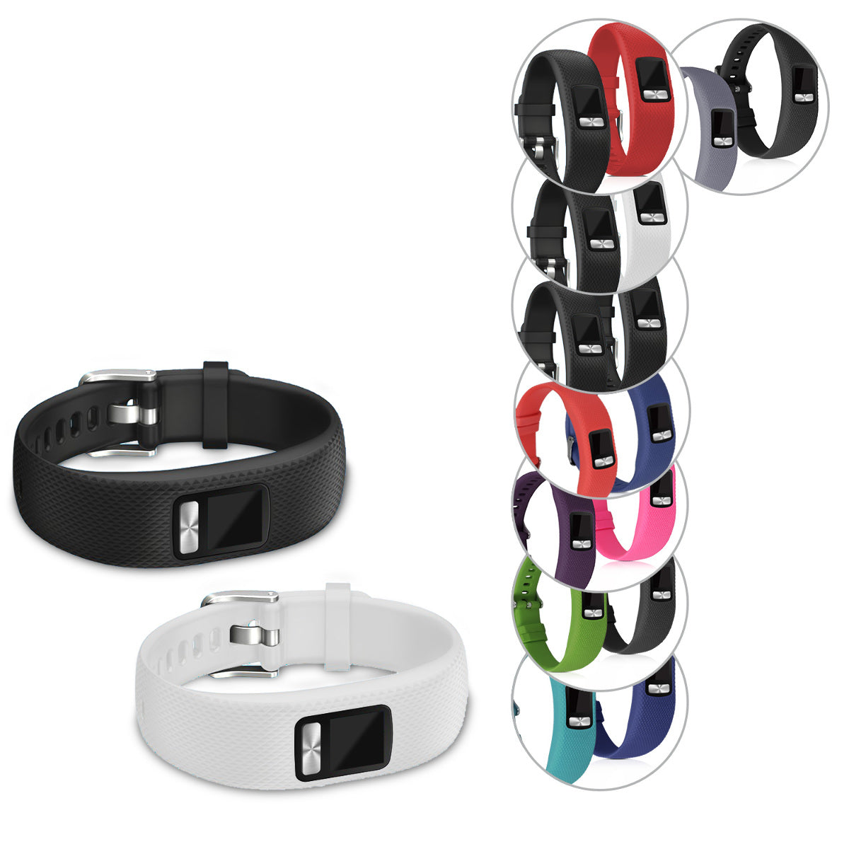 kwmobile Uhrenarmband für Garmin Vivofit 4 Armband Fitnesstracker Band Set Ersatzarmband Smartwatch