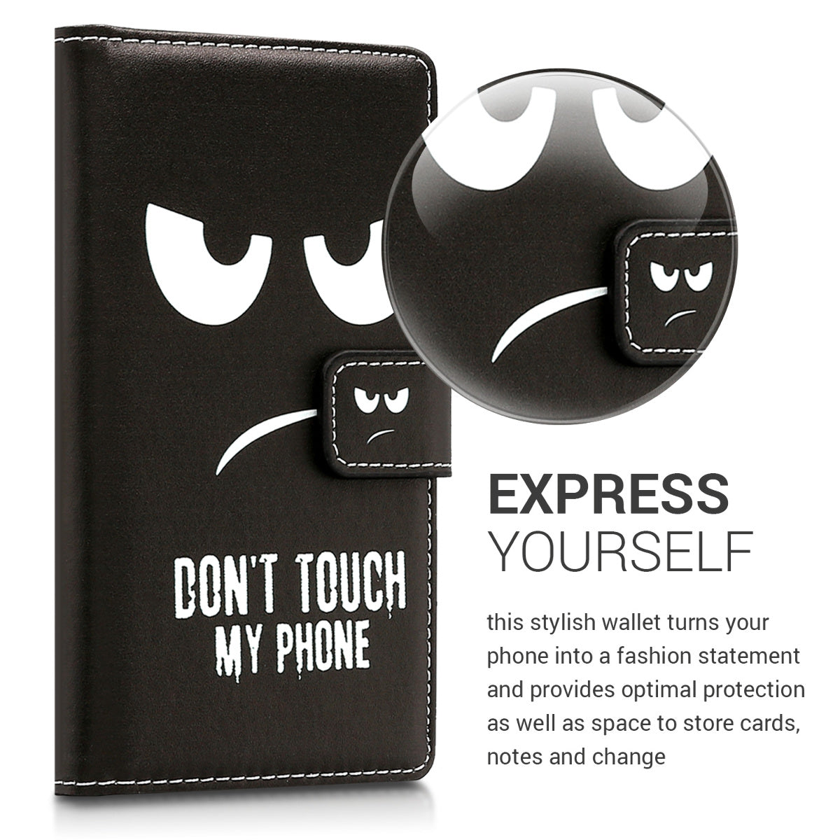kwmobile Wallet Case kompatibel mit Sony Xperia XA2 Hülle - Cover mit Ständer und Kartenfächern