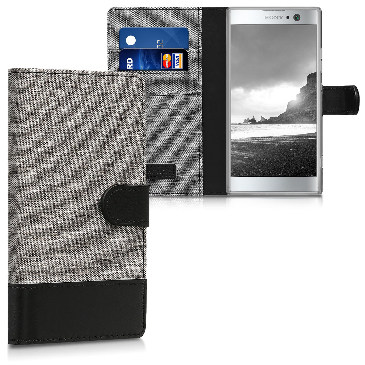Kunstleder Hülle kompatibel mit Sony Xperia XA2