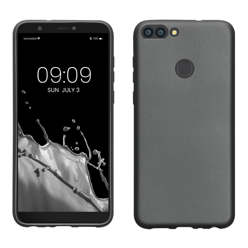 kwmobile Handyhülle für Huawei Enjoy 7S / P Smart (2017) Hülle - Silikon Case metallisch schimmernd - Schutzhülle Cover