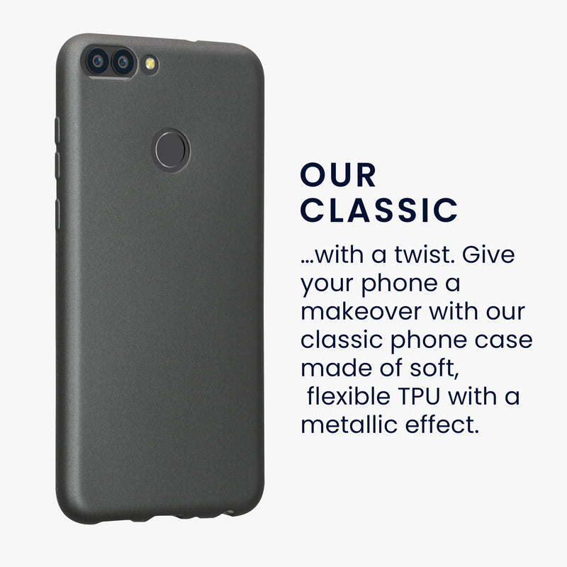 kwmobile Handyhülle für Huawei Enjoy 7S / P Smart (2017) Hülle - Silikon Case metallisch schimmernd - Schutzhülle Cover