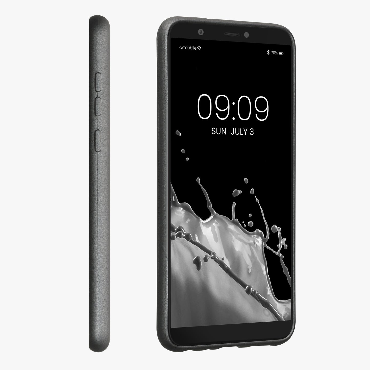kwmobile Handyhülle für Huawei Enjoy 7S / P Smart (2017) Hülle - Silikon Case metallisch schimmernd - Schutzhülle Cover