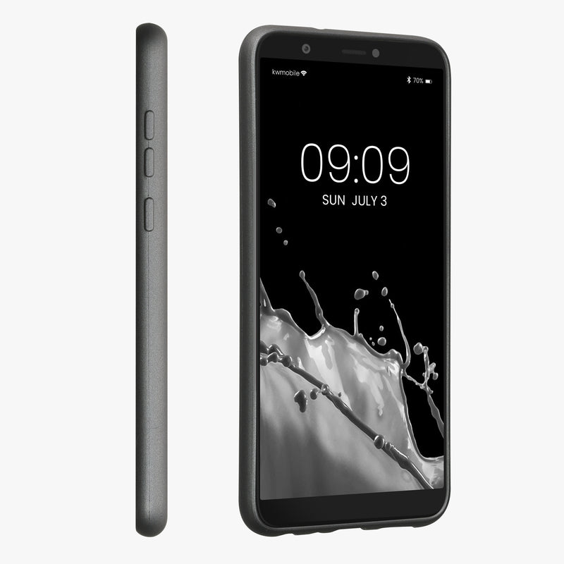 kwmobile Handyhülle für Huawei Enjoy 7S / P Smart (2017) Hülle - Silikon Case metallisch schimmernd - Schutzhülle Cover