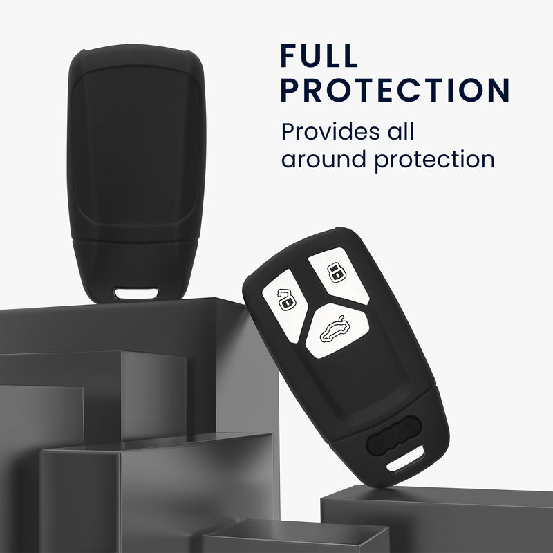 kwmobile Autoschlüssel Hülle kompatibel mit Audi 3-Tasten Smartkey Autoschlüssel (nur Keyless Go)