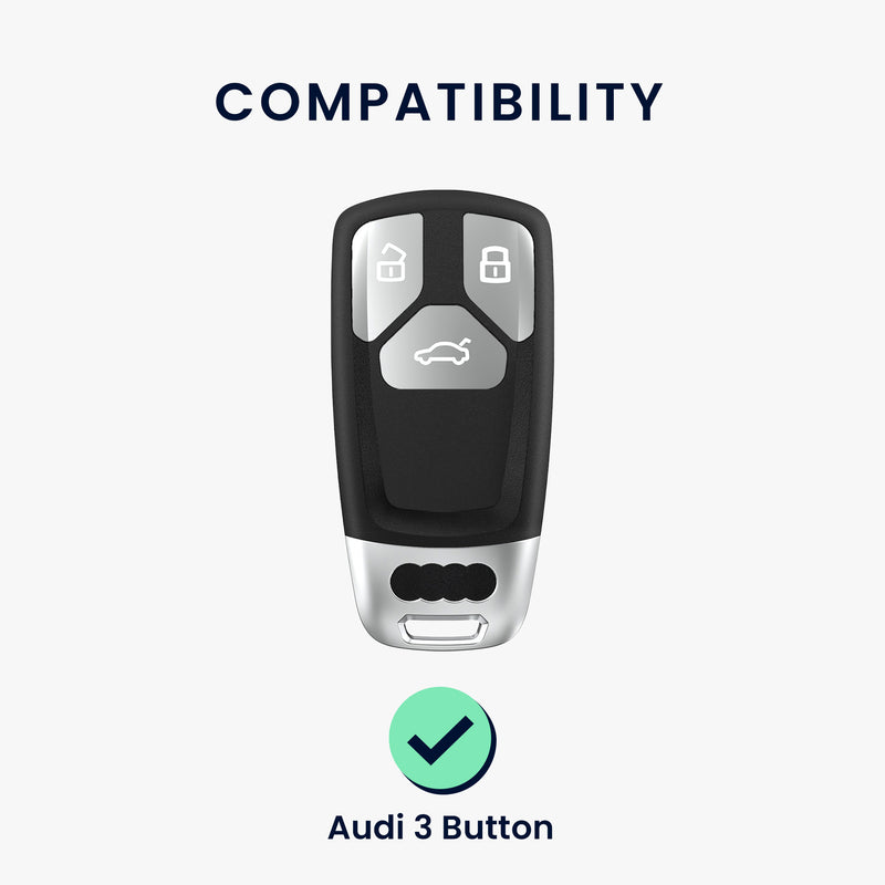 kwmobile Autoschlüssel Hülle kompatibel mit Audi 3-Tasten Smartkey Autoschlüssel (nur Keyless Go)