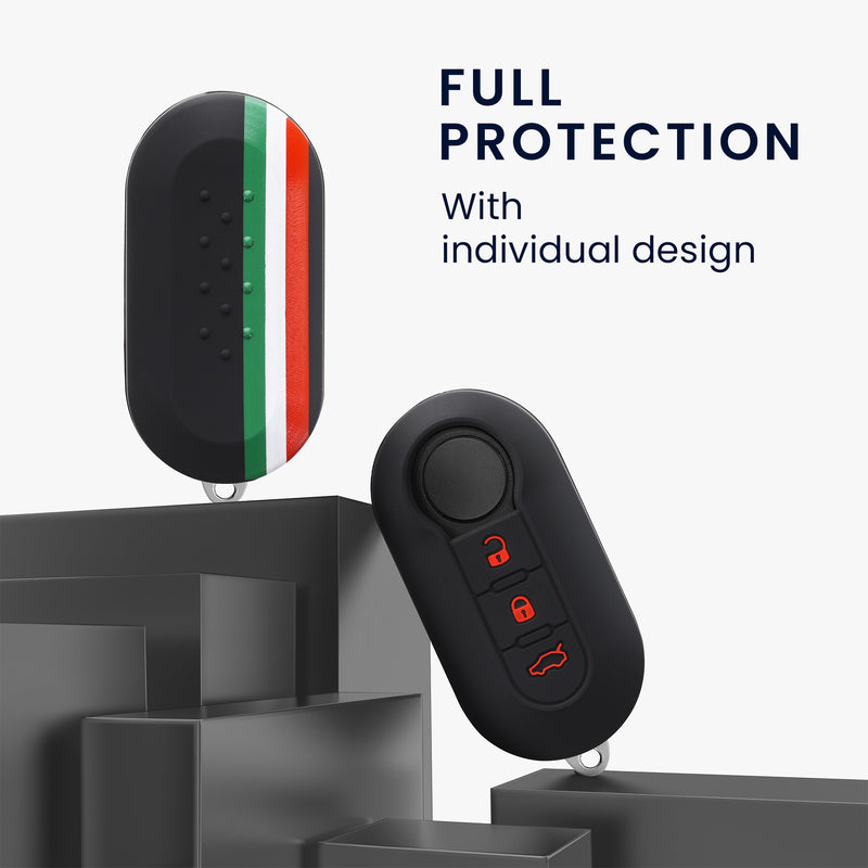 kwmobile Autoschlüssel Hülle kompatibel mit Fiat Lancia 3-Tasten Klapp Autoschlüssel Hülle - Schlüsselhülle