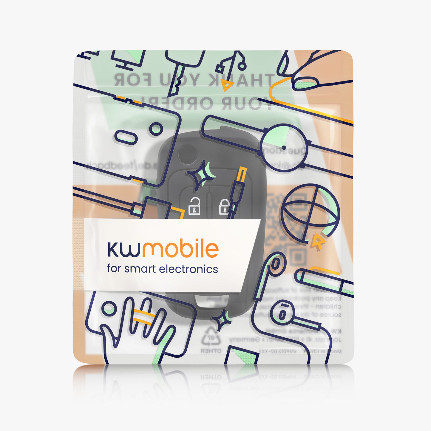 kwmobile Autoschlüssel Hülle kompatibel mit Opel Chevrolet 2-Tasten Klapp Autoschlüssel Hülle - Schlüsselhülle Don't touch my Key