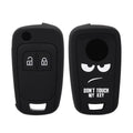 kwmobile Autoschlüssel Hülle kompatibel mit Opel Chevrolet 2-Tasten Klapp Autoschlüssel Hülle - Schlüsselhülle Don't touch my Key