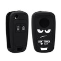 kwmobile Autoschlüssel Hülle kompatibel mit Opel Chevrolet 2-Tasten Klapp Autoschlüssel Hülle - Schlüsselhülle Don't touch my Key
