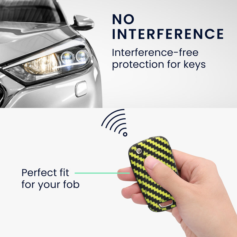 kwmobile Autoschlüssel Hülle kompatibel mit Opel Chevrolet 2-Tasten Klapp Autoschlüssel Hülle - Schlüsselhülle Don't touch my Key