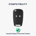 kwmobile Autoschlüssel Hülle kompatibel mit Opel Chevrolet 2-Tasten Klapp Autoschlüssel Hülle - Schlüsselhülle Don't touch my Key