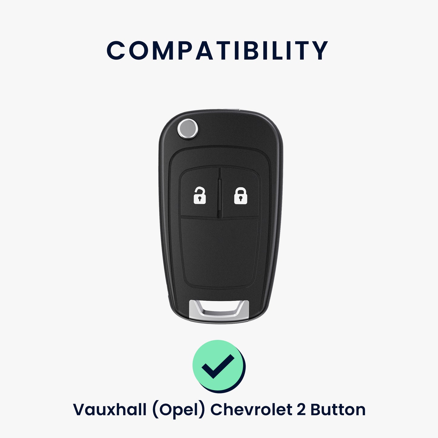 kwmobile Autoschlüssel Hülle kompatibel mit Opel Chevrolet 2-Tasten Klapp Autoschlüssel Hülle - Schlüsselhülle Don't touch my Key
