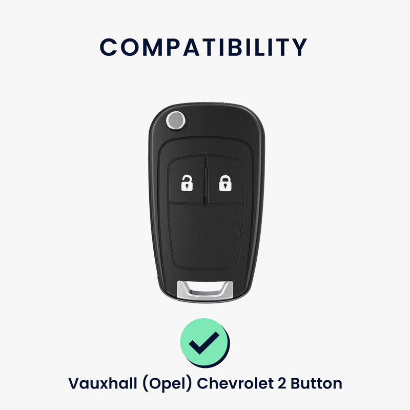 kwmobile Autoschlüssel Hülle kompatibel mit Opel Chevrolet 2-Tasten Klapp Autoschlüssel Hülle - Schlüsselhülle Don't touch my Key