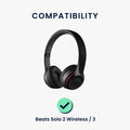 kwmobile Ohr Polster für Beats Solo 2 Wireless / Solo 3 Wireless Ohrpolster Ersatz Kopfhörer Ersatzteile Over Ear Headphones
