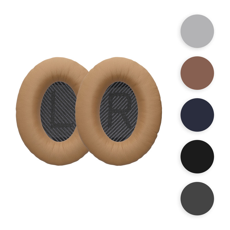 kwmobile 2x Ohr Polster für Bose Quietcomfort 35 35II 25 15 / QC35 QC35II QC25 QC15 Ohrpolster - Ersatz Ohrpolster - Kopfhörer Ersatzteile - Kopfhörer Ersatzpolster für Over Ear Headphones Silber  
