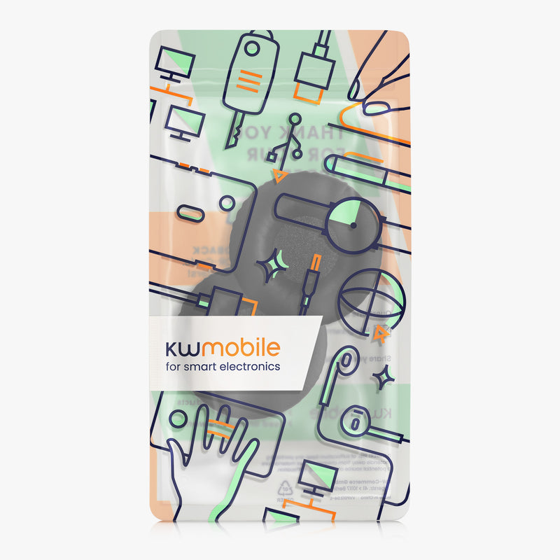 kwmobile Ohr Polster für Sennheiser HD25 / HD25-1 II / HD250BT - Ersatz Ohrpolster - Kopfhörer Ersatzteile - Kopfhörer Ersatzpolster für Over Ear Headphones