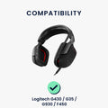 kwmobile Ohr Polster für Logitech G430 / G35 / G930 / F450 Ohrpolster Ersatz Ohrpolster Kopfhörer Ersatzteile Kopfhörer Ersatzpolster Over Ear Headphones