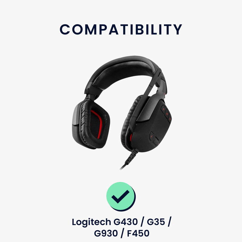 kwmobile Ohr Polster für Logitech G430 / G35 / G930 / F450 Ohrpolster Ersatz Ohrpolster Kopfhörer Ersatzteile Kopfhörer Ersatzpolster Over Ear Headphones