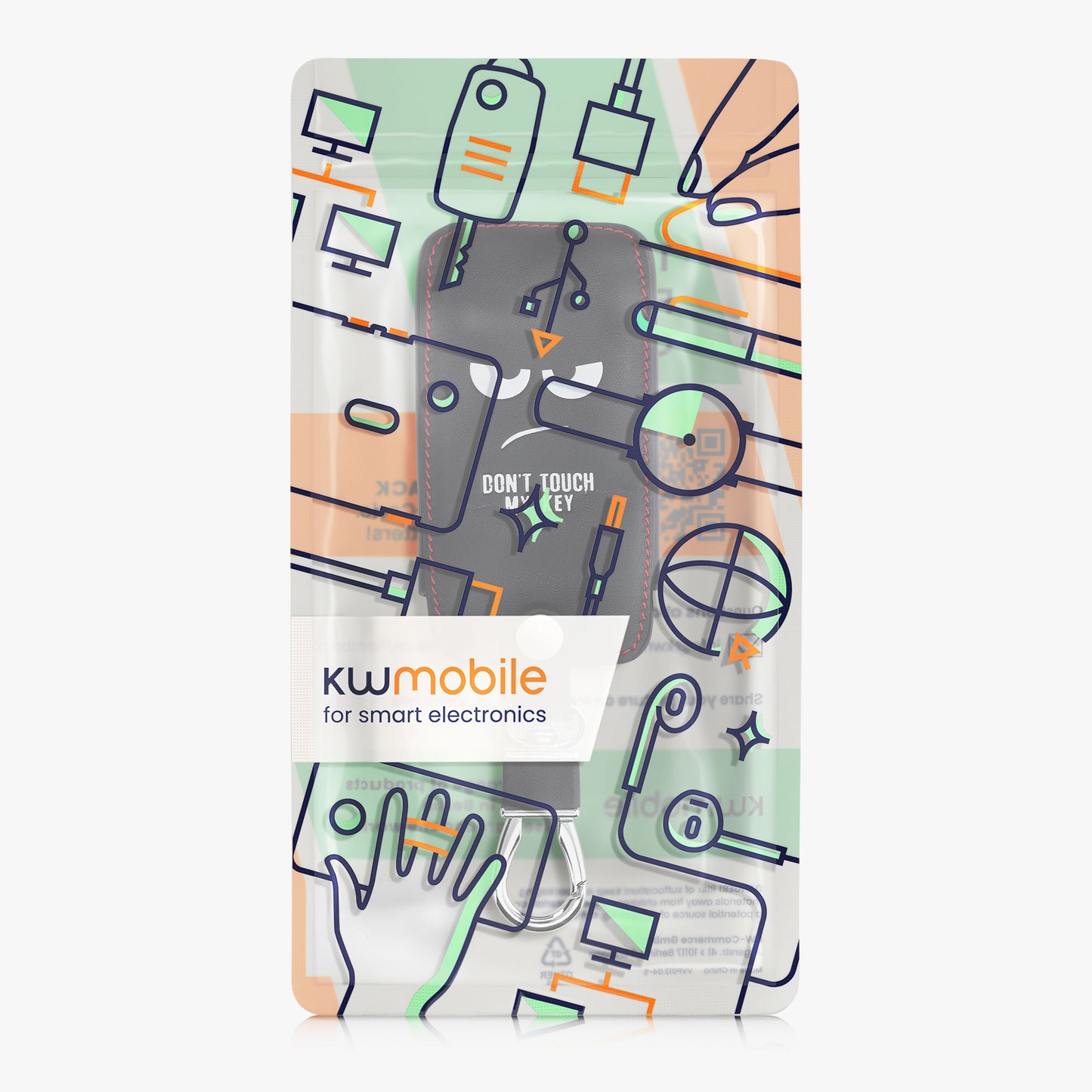 kwmobile Autoschlüssel Hülle kompatibel mit Renault 4-Tasten Smartkey (nur Keyless Go) Kunstleder Schutzhülle Schlüsselhülle