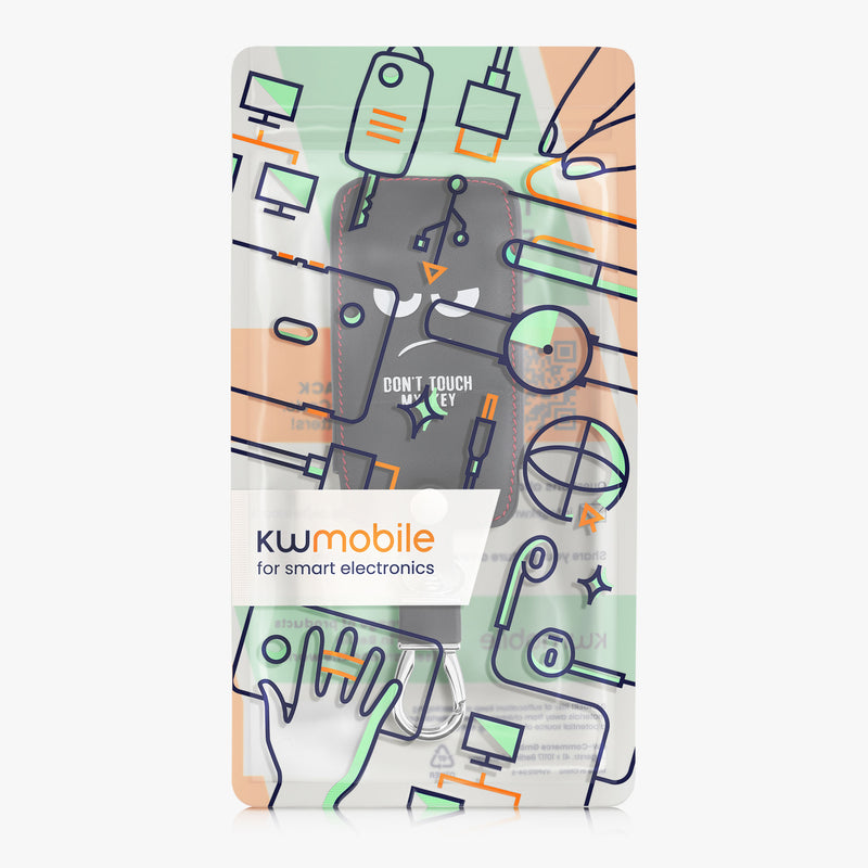 kwmobile Autoschlüssel Hülle kompatibel mit Renault 4-Tasten Smartkey (nur Keyless Go) Kunstleder Schutzhülle Schlüsselhülle