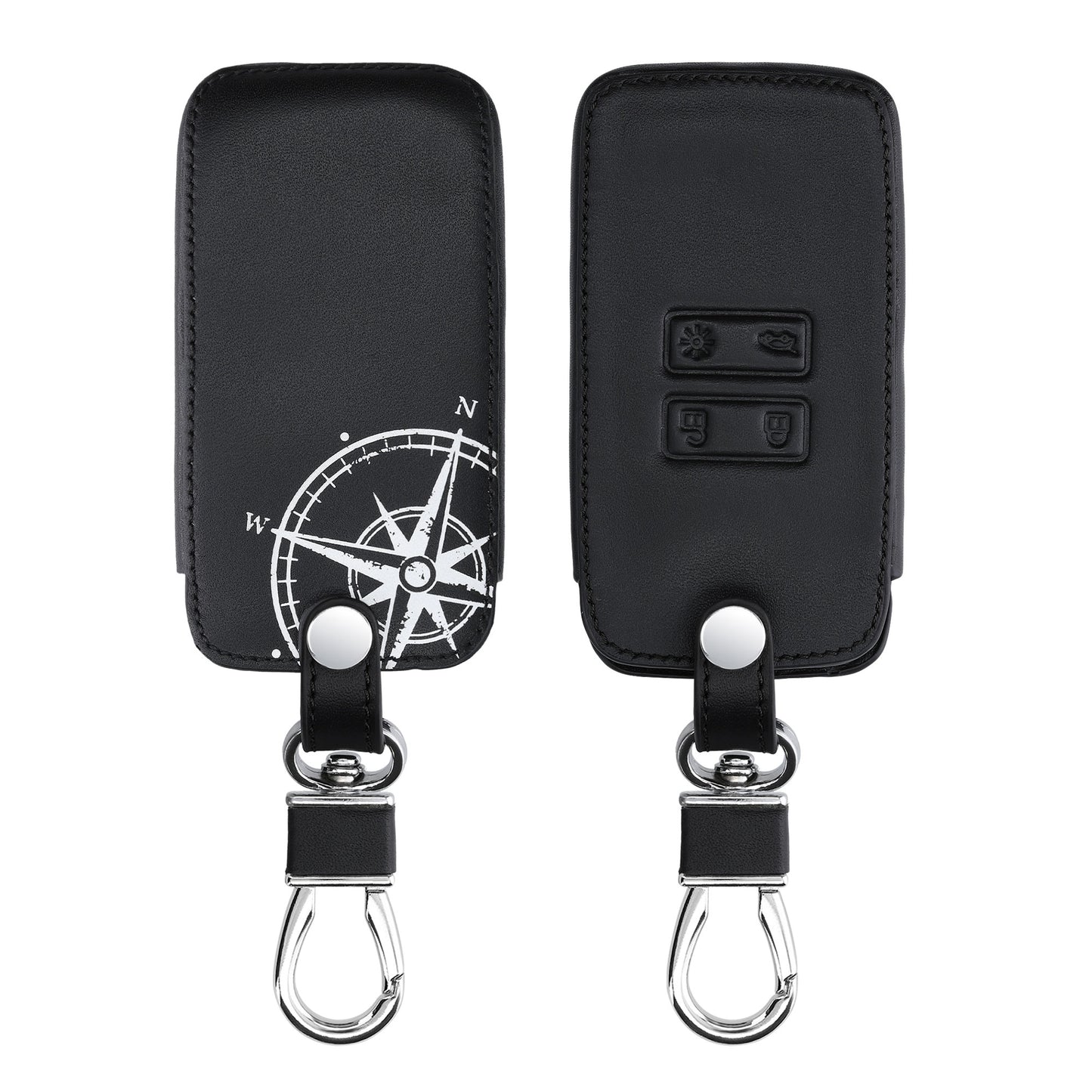 kwmobile Autoschlüssel Hülle kompatibel mit Renault 4-Tasten Smartkey (nur Keyless Go) Kunstleder Schutzhülle Schlüsselhülle