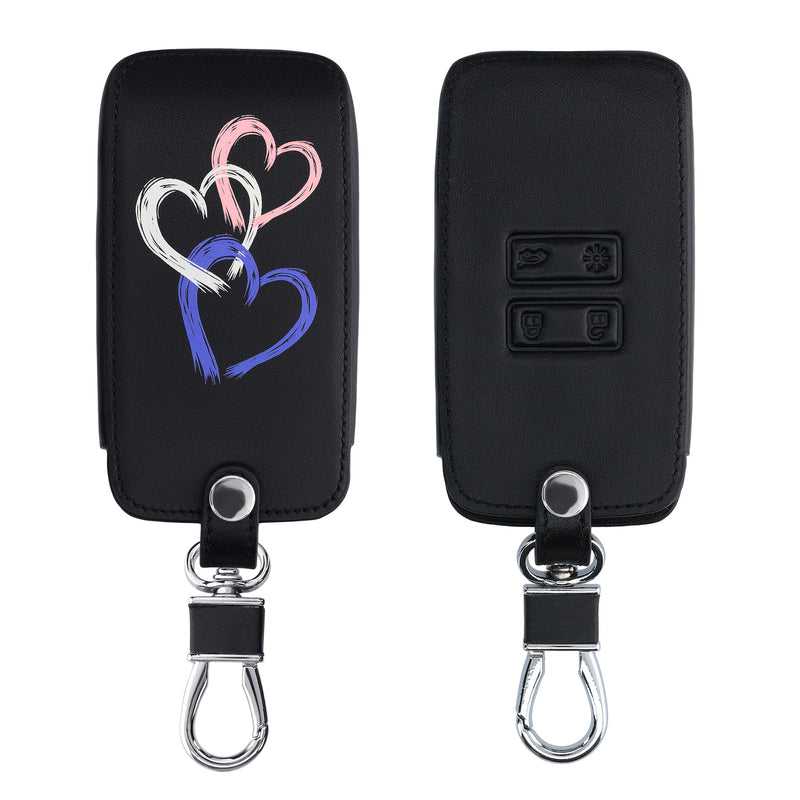 kwmobile Autoschlüssel Hülle kompatibel mit Renault 4-Tasten Smartkey (nur Keyless Go) Kunstleder Schutzhülle Schlüsselhülle