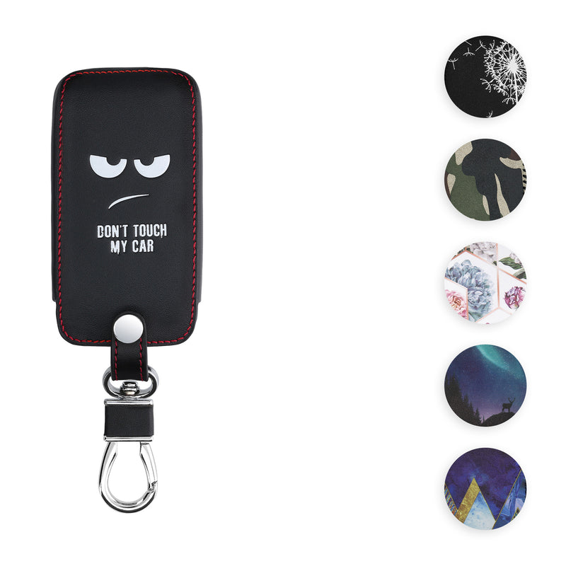 kwmobile Autoschlüssel Hülle kompatibel mit Renault 4-Tasten Autoschlüssel Karte (nur Keyless Go) - Kunstleder Schutzhülle Schlüsselhülle Cover Gelb  [dsg98]