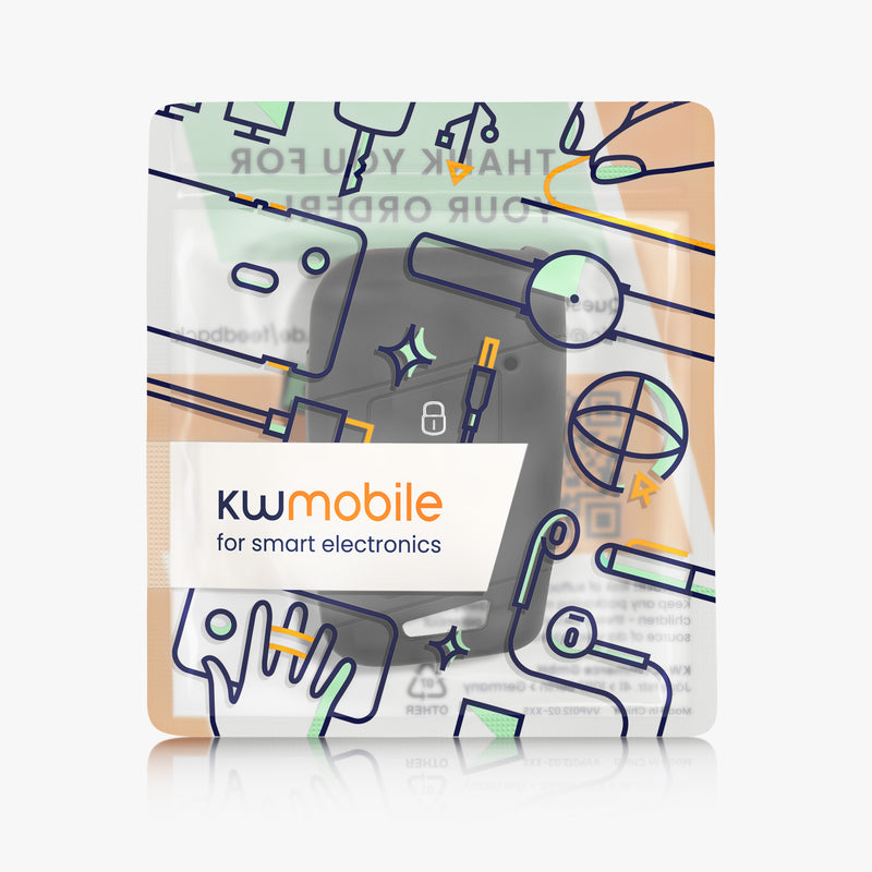 kwmobile Autoschlüssel Hülle kompatibel mit VW 3-Tasten Autoschlüssel (nur Keyless Go)