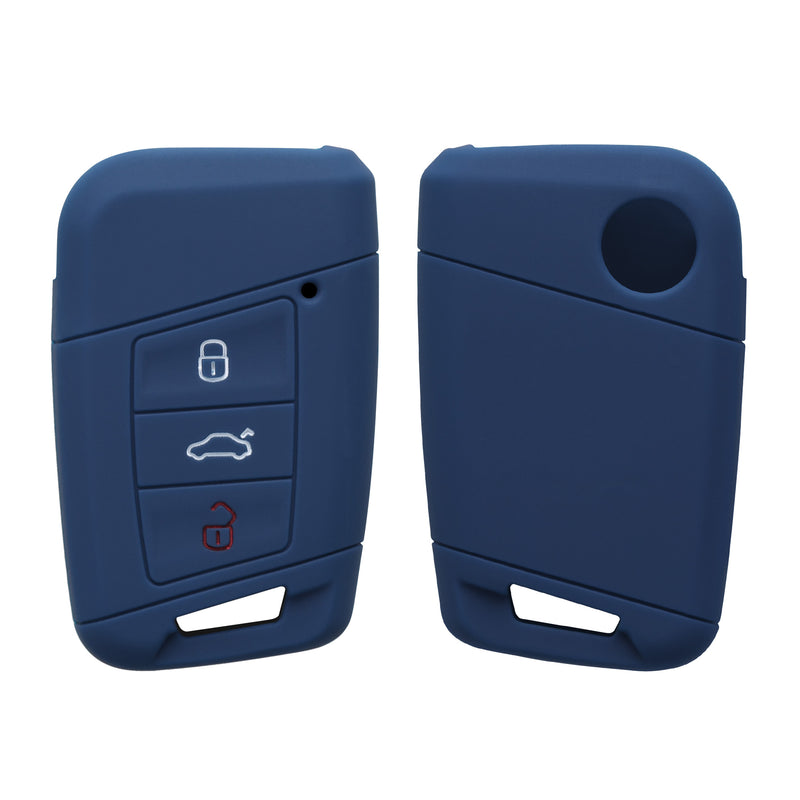 kwmobile Autoschlüssel Hülle kompatibel mit VW 3-Tasten Autoschlüssel (nur Keyless Go)