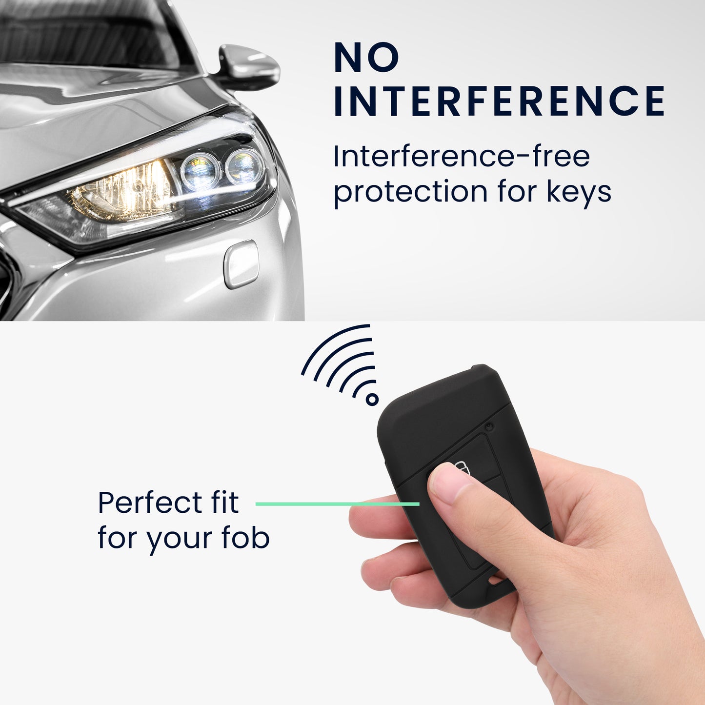 kwmobile Autoschlüssel Hülle kompatibel mit VW 3-Tasten Autoschlüssel (nur Keyless Go)