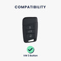 kwmobile Autoschlüssel Hülle kompatibel mit VW 3-Tasten Autoschlüssel (nur Keyless Go)