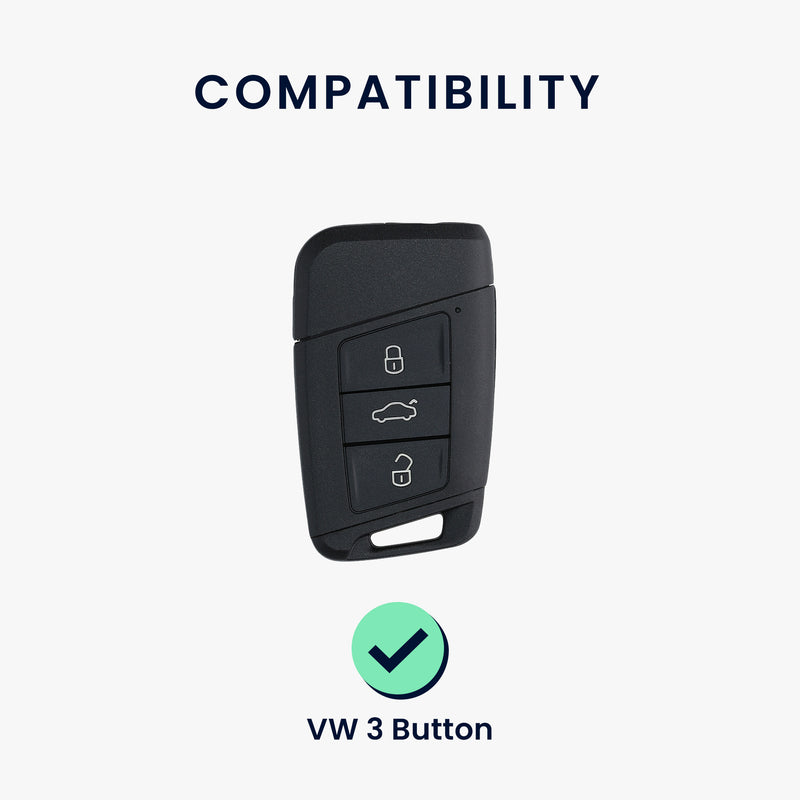 kwmobile Autoschlüssel Hülle kompatibel mit VW 3-Tasten Autoschlüssel (nur Keyless Go)