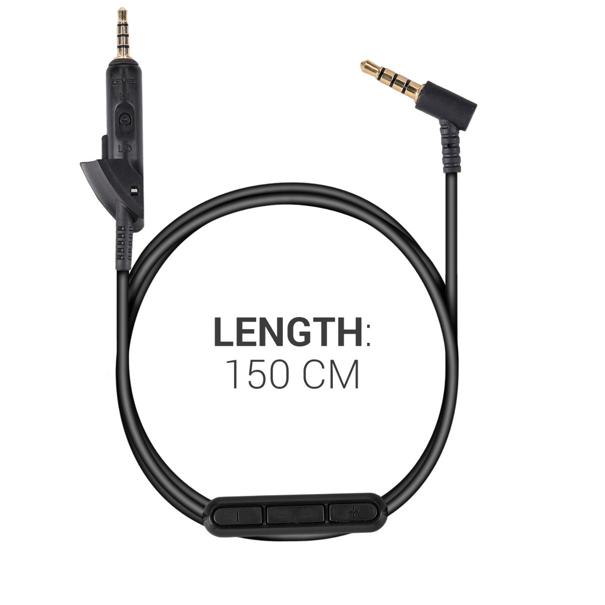 kwmobile Kopfhörerkabel für Bose QuietComfort 15 - Ersatz Kabel 150 cm Mikrofon Lautstärkeregler - 3.5mm Klinke