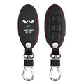 kwmobile Autoschlüssel Hülle kompatibel mit Nissan 3-Tasten Autoschlüssel Kunstleder Schutzhülle Schlüsselhülle Don't touch my Key