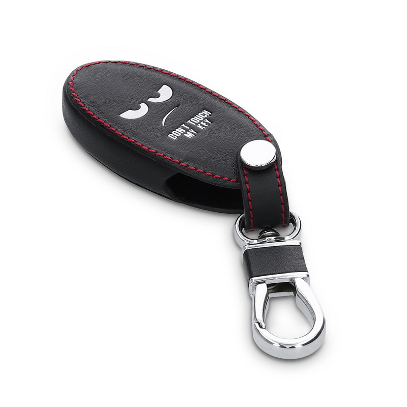 kwmobile Autoschlüssel Hülle kompatibel mit Nissan 3-Tasten Autoschlüssel Kunstleder Schutzhülle Schlüsselhülle Don't touch my Key