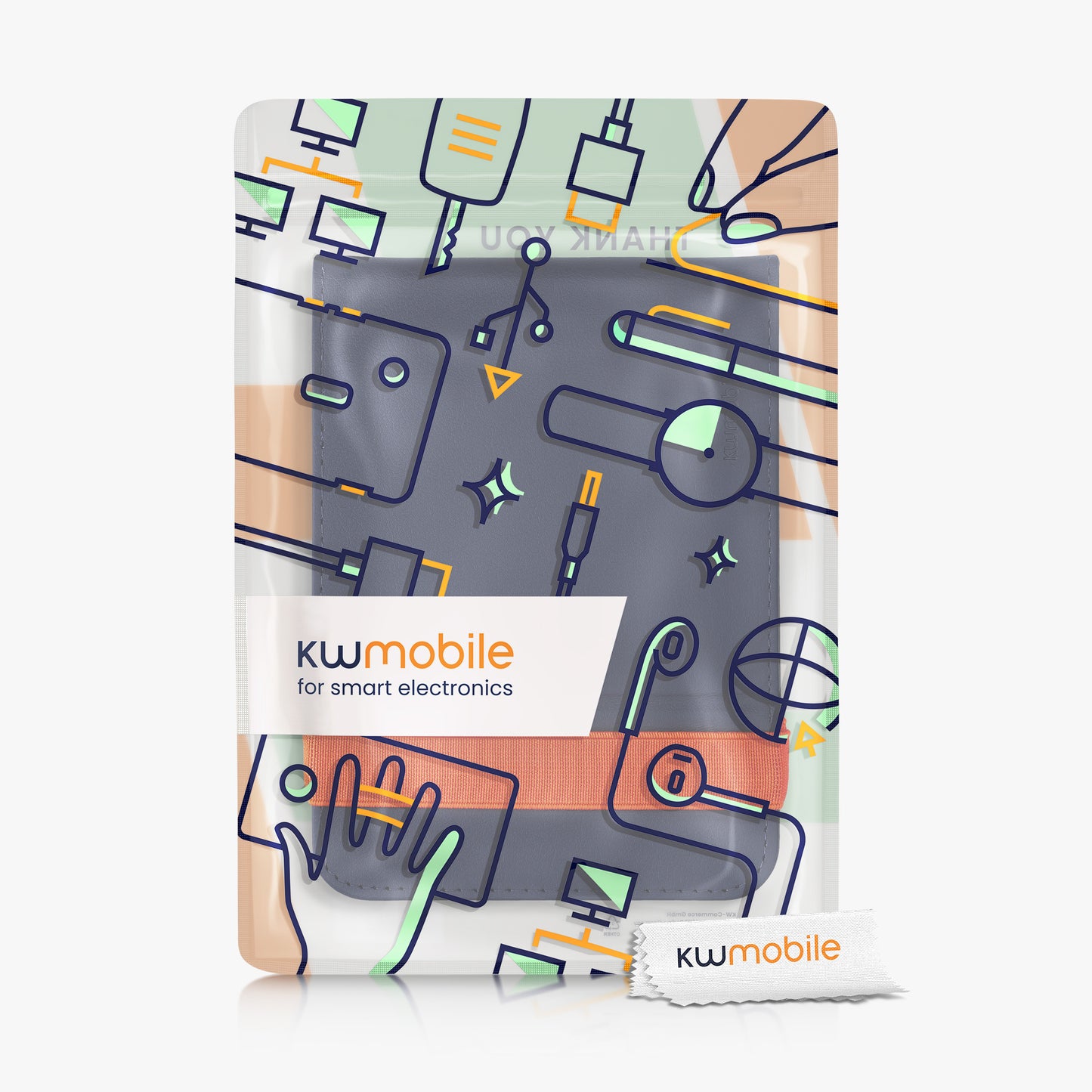 kwmobile Schutzhülle kompatibel mit Tolino Shine 2 HD - Hülle e-Reader mit Schlaufe Ständer