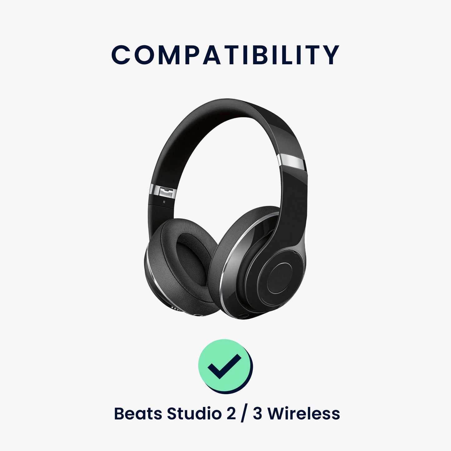 kwmobile Ohr Polster für Beats Studio 2 / 3 Wireless Kopfhörer Ersatzteile Over Ear Headphones