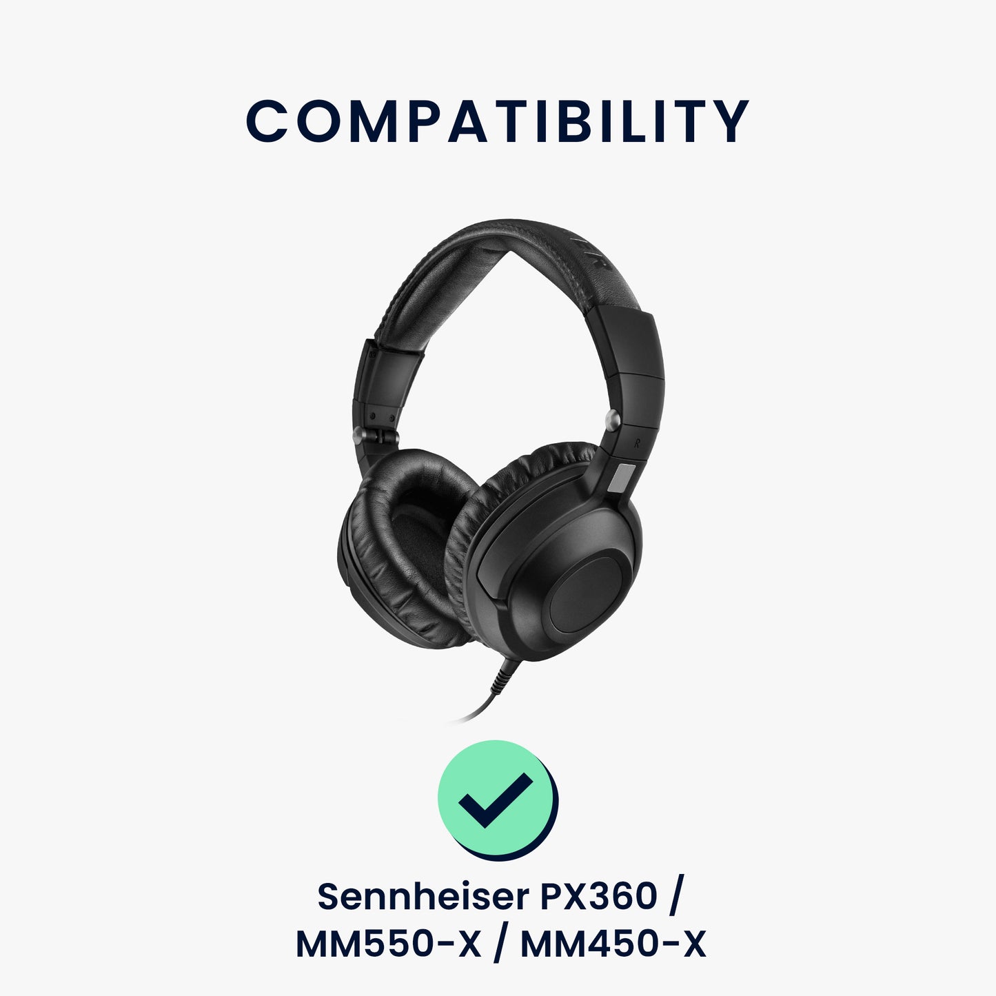 kwmobile Ohr Polster für Sennheiser PX360 / MM550-X / MM450-X Ohrpolster Ersatzteile Kopfhörer Ersatzpolster Over Ear Headphones
