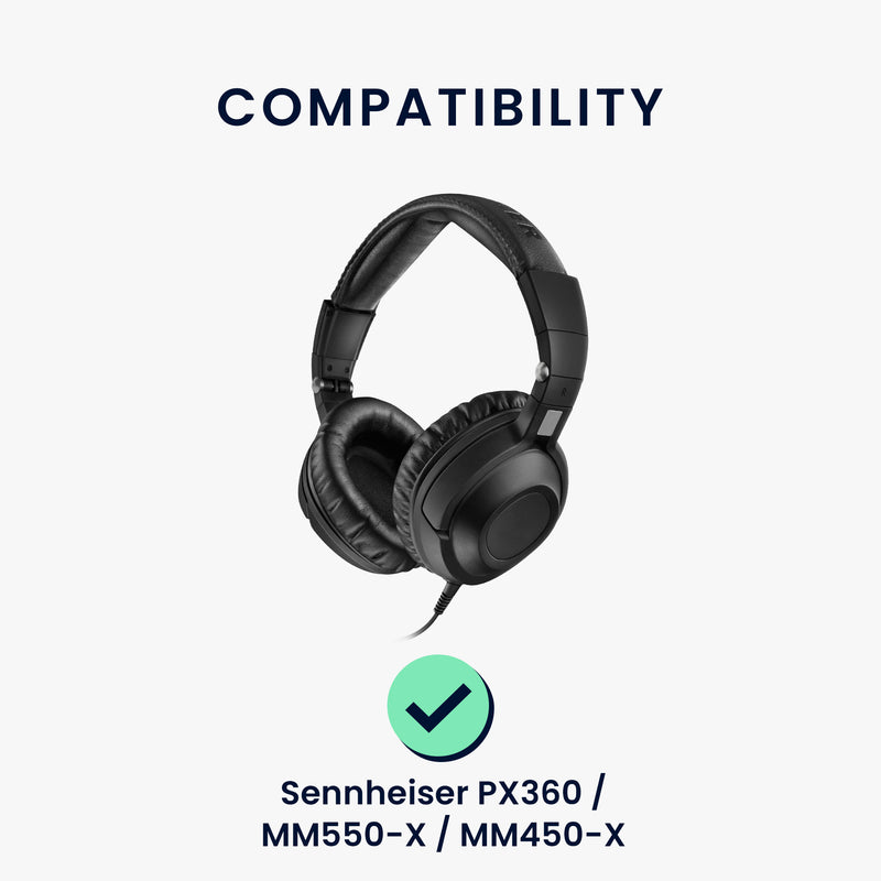 kwmobile Ohr Polster für Sennheiser PX360 / MM550-X / MM450-X Ohrpolster Ersatzteile Kopfhörer Ersatzpolster Over Ear Headphones