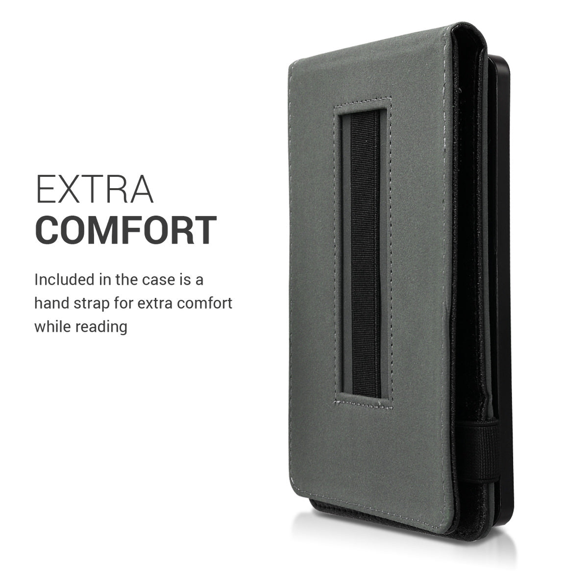 kwmobile Schutzhülle kompatibel mit Kobo Aura Edition 2 - Hülle e-Reader mit Schlaufe Ständer