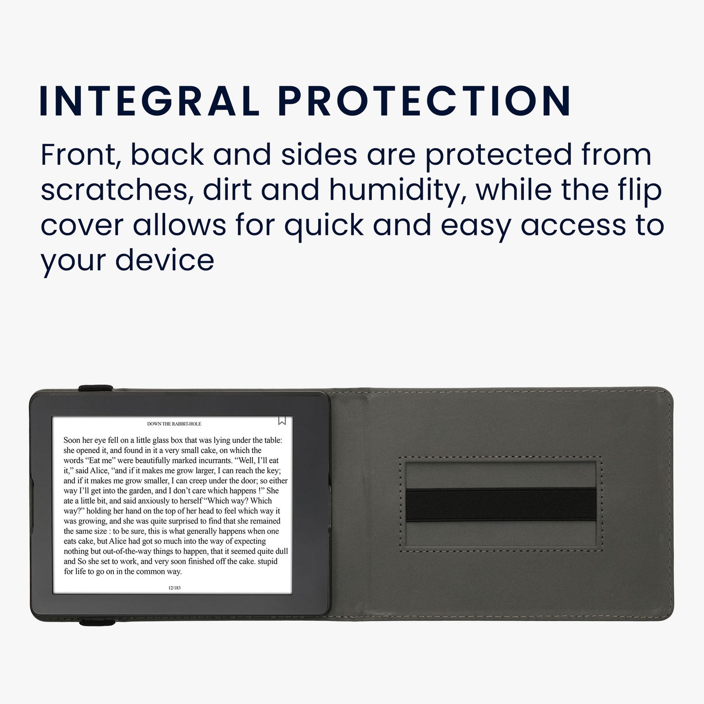 kwmobile Schutzhülle kompatibel mit Kobo Aura H2O Edition 2 - Hülle e-Reader mit Schlaufe Ständer