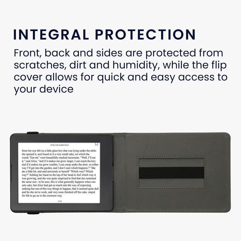 kwmobile Schutzhülle kompatibel mit Kobo Aura H2O Edition 2 - Hülle e-Reader mit Schlaufe Ständer