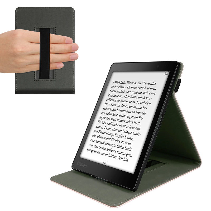 kwmobile Schutzhülle kompatibel mit Kobo Aura ONE e-Reader mit Schlaufe Ständer