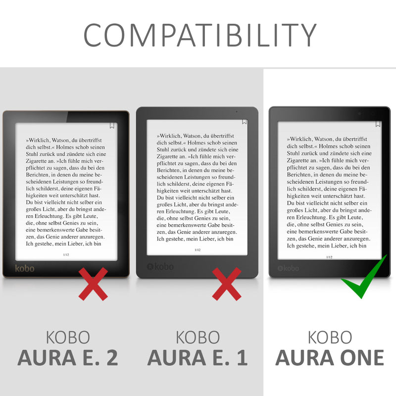 kwmobile Schutzhülle kompatibel mit Kobo Aura ONE e-Reader mit Schlaufe Ständer